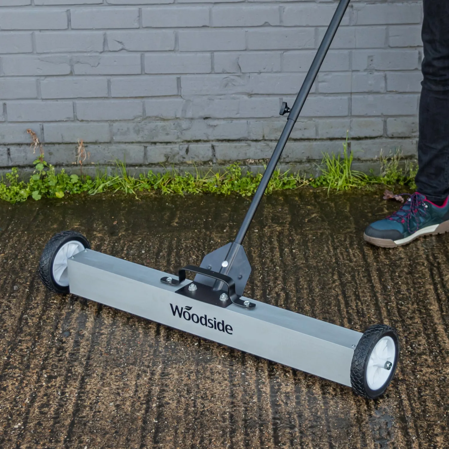 Woodside 36" Ferrite Magnetic Floor Sweeper, Heavy Duty Rolling Pick Up Roller Broom