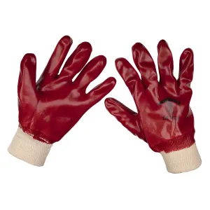 Worksafe by Sealey PVC Knit Wrist Gloves (X-Large) - Pair