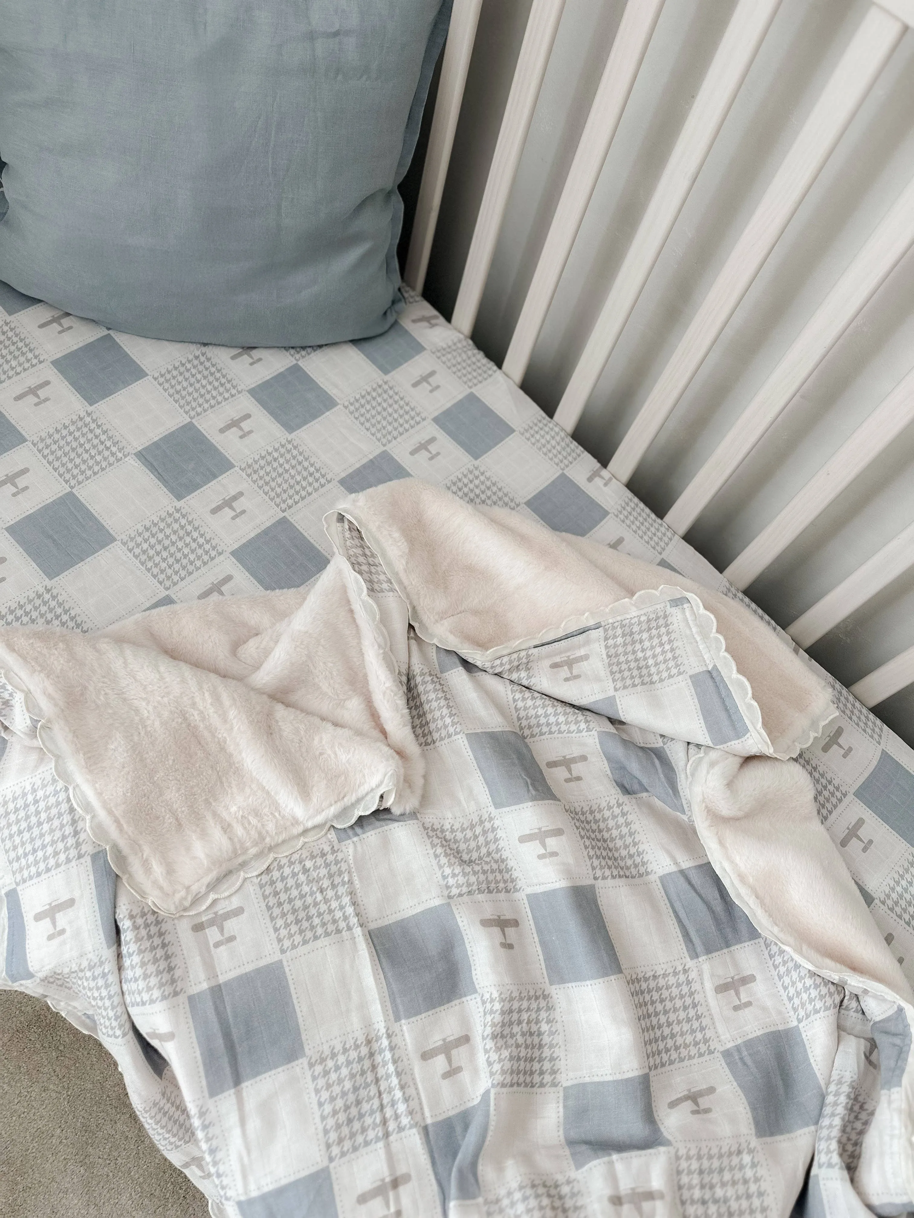 Wright Flyer Fur Lined Cot Blanket