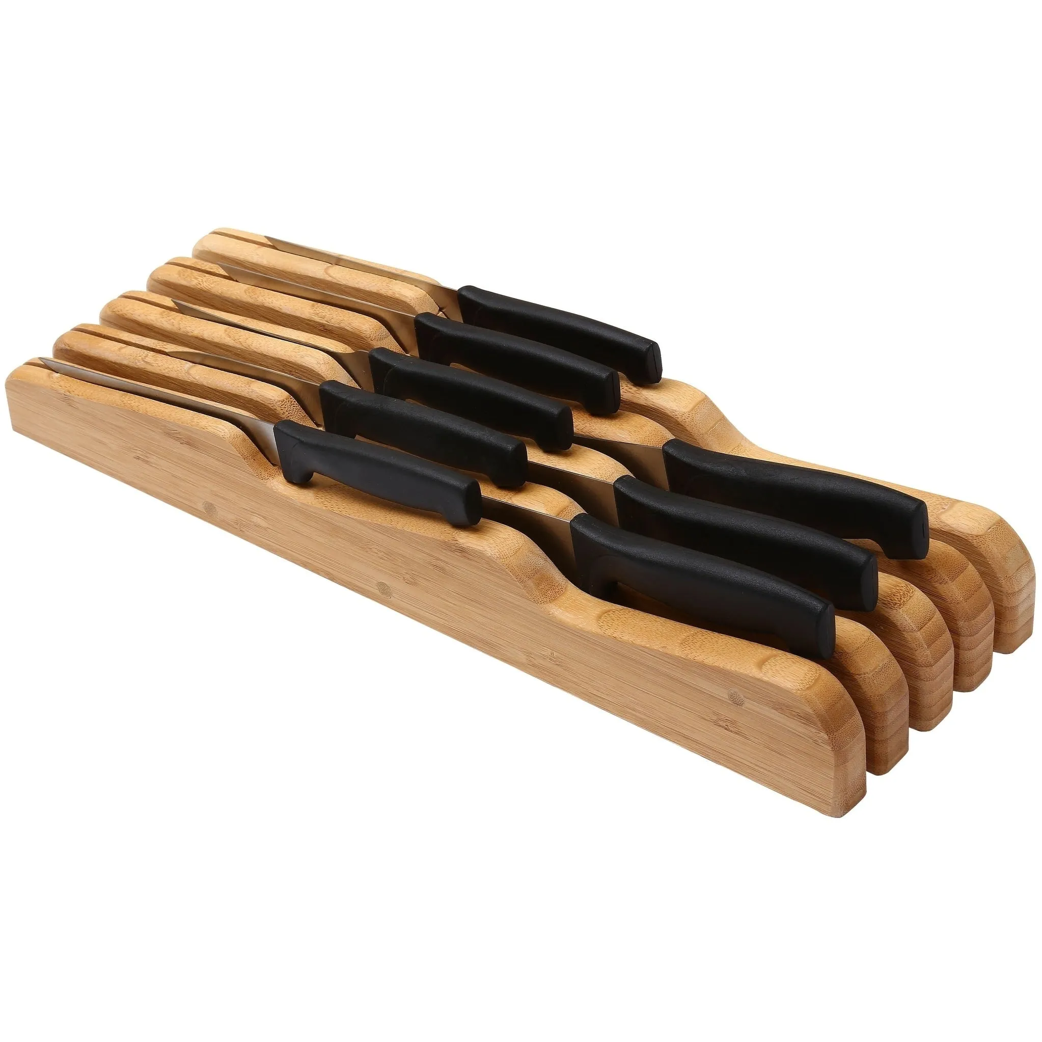YBM Home In-Drawer Bamboo Kitchen Knife Block