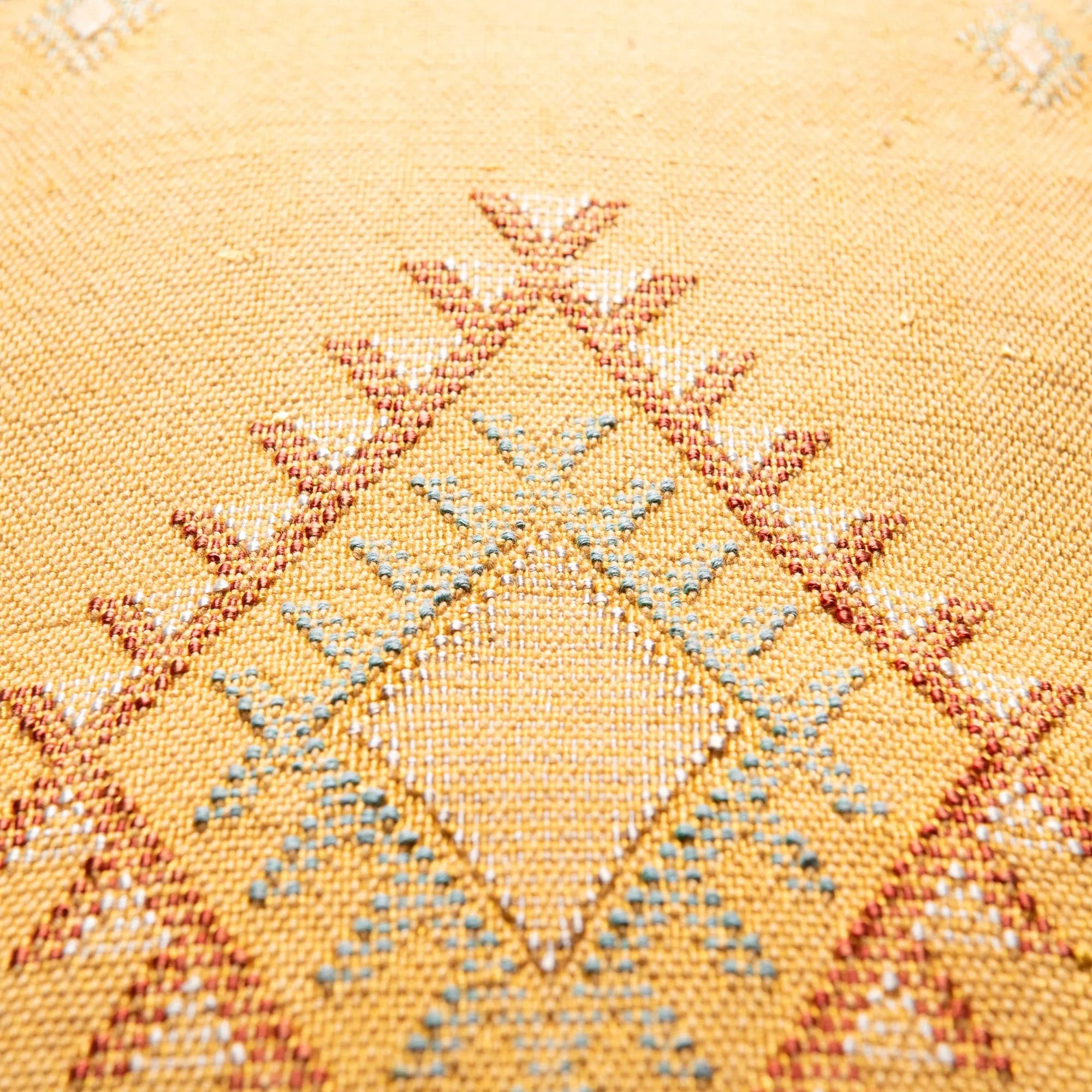 Yellow Cactus silk pillow cover