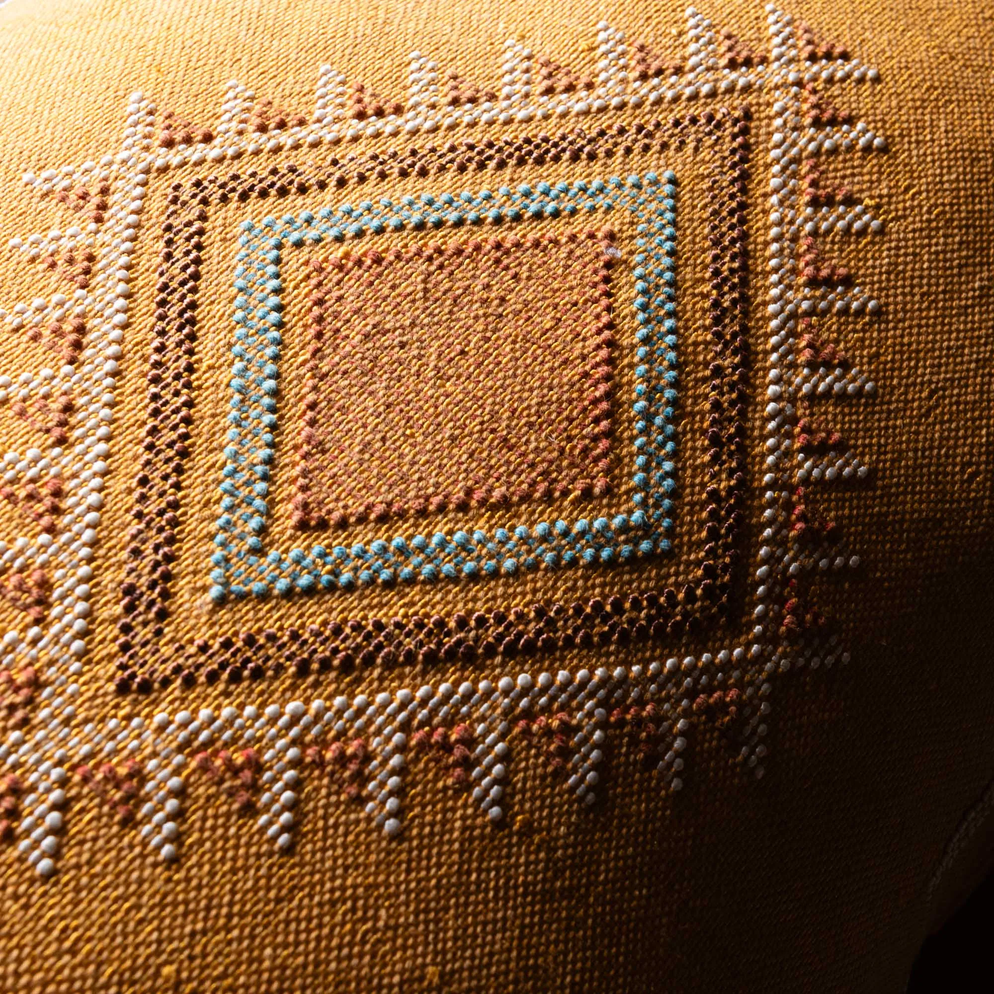 Yellow Cactus silk pillow cover