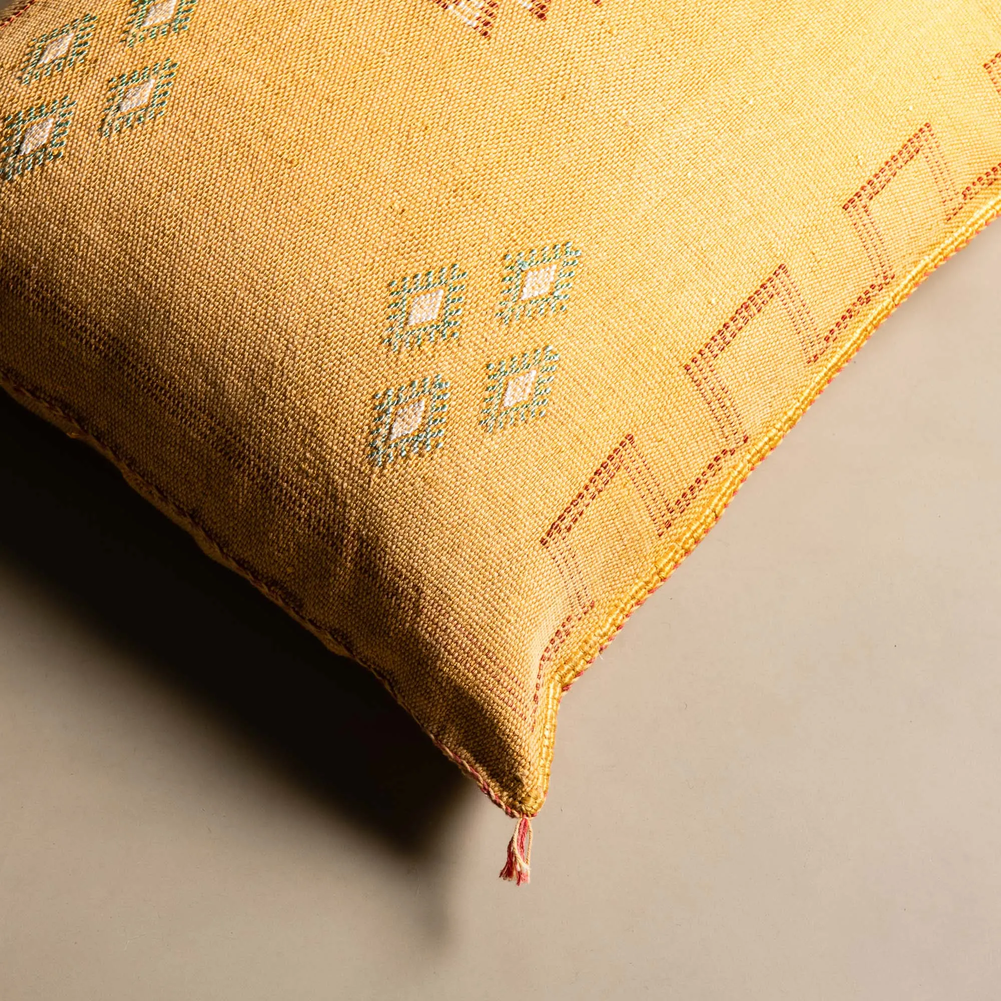 Yellow Cactus silk pillow cover