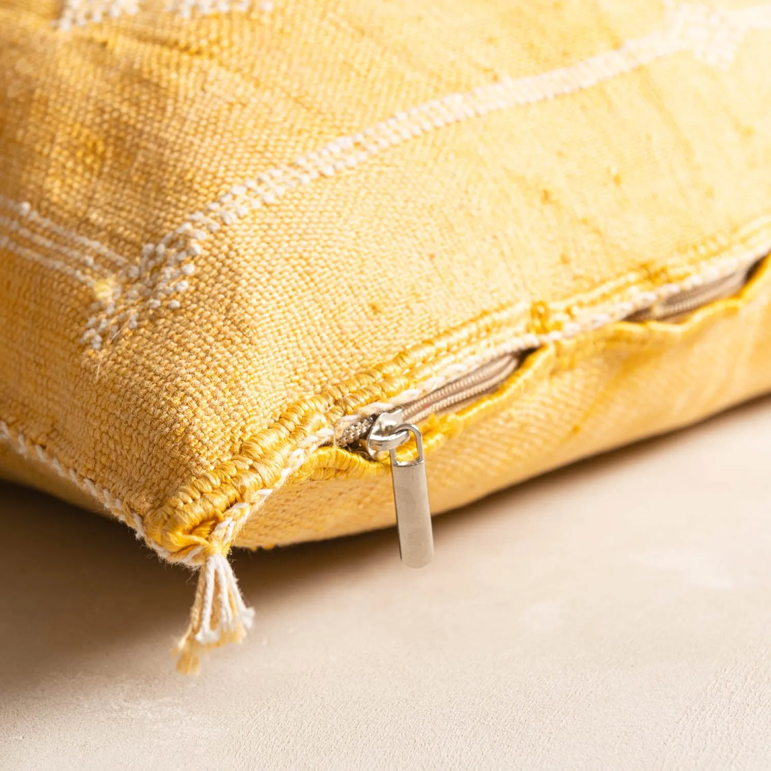 Yellow  Cactus silk pillow cover