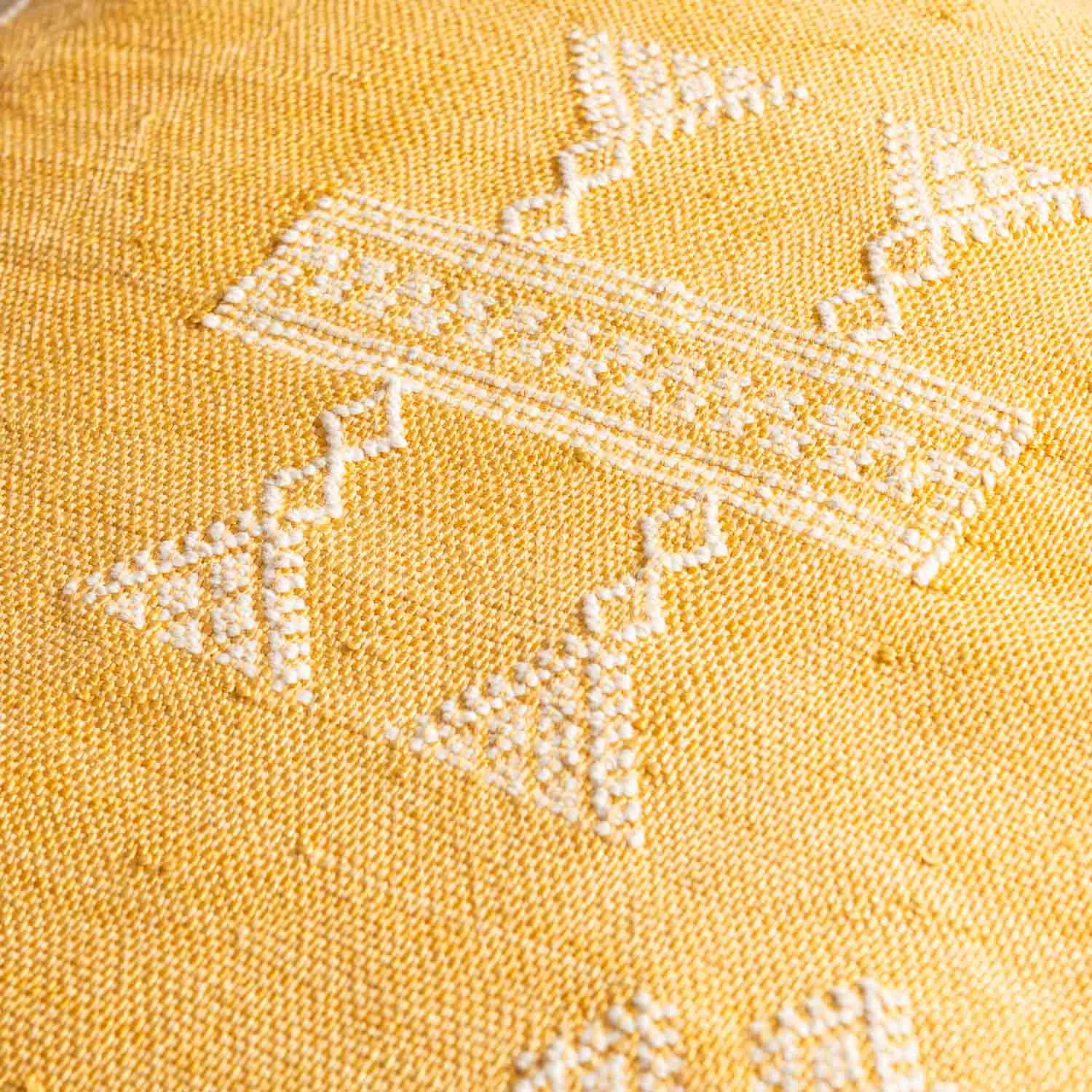 Yellow  Cactus silk pillow cover