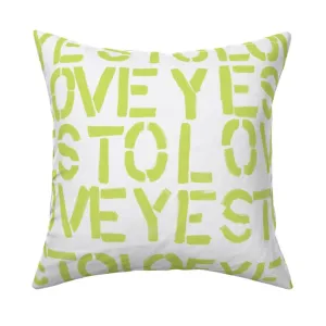 Yes To Love Citrine Pillow